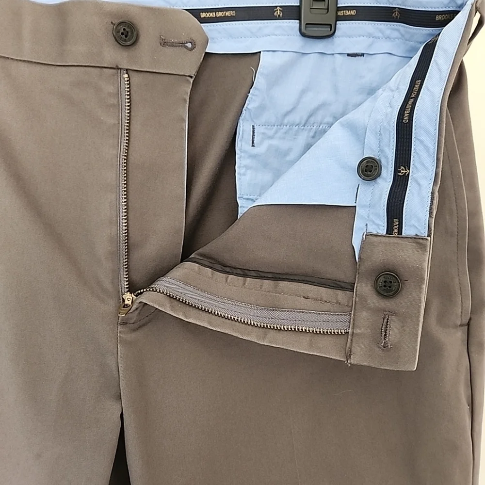 Brooks Brothers Lightweight Advantage Chino Stretch Clark Pants 34x30 Dark Gray